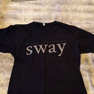 Blue October Sway  Concert Black T-Shirt